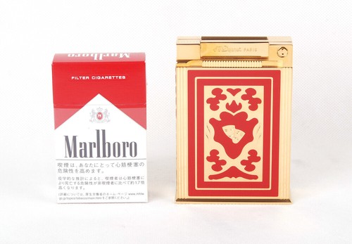 S.T.Dupont 1997 Teatro Limited Edition Gold Vergoldet Rot Emaille Tischfeuerzeug - Bild 6 von 9