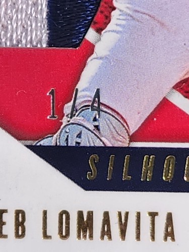 2019 PANINI C. LOMAVITA LOT - 1/4 PATCH/AUTO CARD / "HAWAII" BASEBALL w/BALLQUBE - Picture 3 of 8