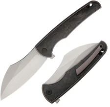 VDK Knives Vice Folding Knife 4" Bohler M390 Steel Blade Titanium/CF Handle