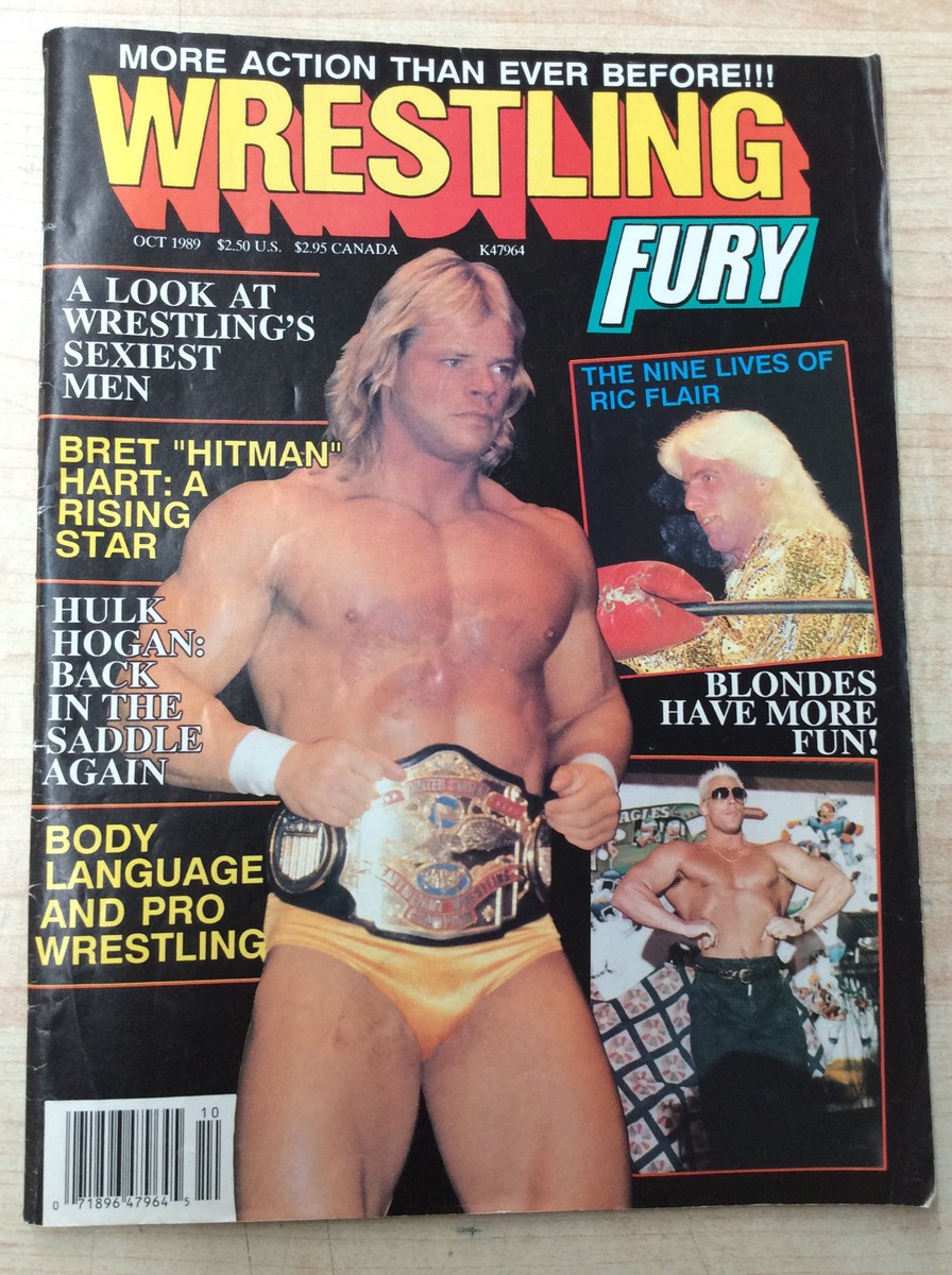 LUCHA LIBRE 写真集 Wrestling Fury Oct October 1989 Magazine Lex Luger cover w