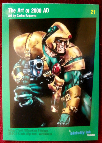 2000 AD Card #21 - Cliff Robinson, Carlos Ezquerra - Strictly Ink - Judge Dredd - Afbeelding 1 van 2