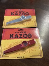 2 Metal Kazoo Big Sound Ages 6 Musical Instruments Kazoo Red And Chrome Kazoos
