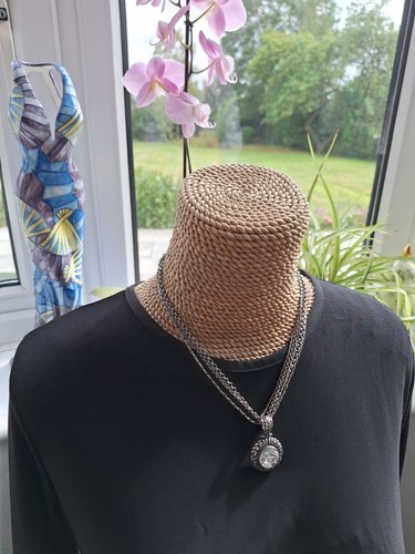 STUNNING MIGLIO 💕 SWAROVSKI Crystal, Burnished Silver Necklace - Picture 2 of 11