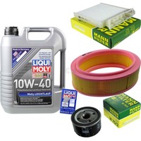 Mann Inspektionspaket 5L Liqui Moly 10W-40 FüR Dacia Sandero Logan MCV 1.4