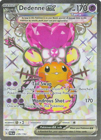 Dedenne ex 239/193 Ultra Rare Paldea Evolved Pokemon Holo Near Mint