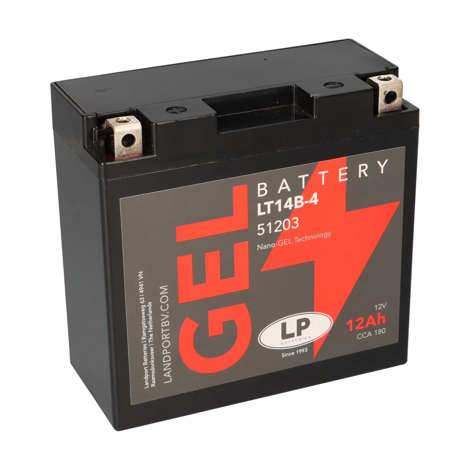 Batterie Moto Landport LP Gel Gt14b-4 Yt14b-bs 12v 12ah 190a