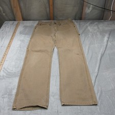 Schmidt Workwear Pants Mens 32x31 Beige Canvas Utility Carpenter Work Rugged