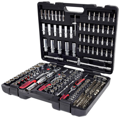 KS Tools Steckschlüsselsatz 1/4''+3/8''+1/2'' CHROMEplus Steckschlüssel-Satz 195tlg