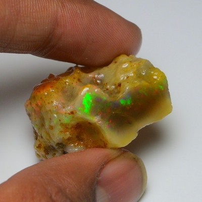 Ethiopian Oil Opal Specimen 48.00  cts Natural Rough Gemstone - Fire Opal Roug