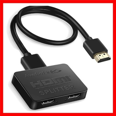 HDMI Splitter 1 in 2 Out [w/ 4 Ft Hdmi Cable]Not for Extended Display-Mirror ...