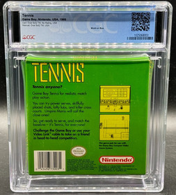 Tennis Nintendo Game Boy Oval SOQ CIB Complete CGC 9.4 Graded Green Screenshots