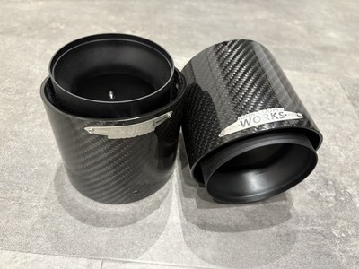 MINI COOPER S JCW CARBON FIBER BLACK AUSPUFF SPITZEN PAAR F54 F55 F56 F57