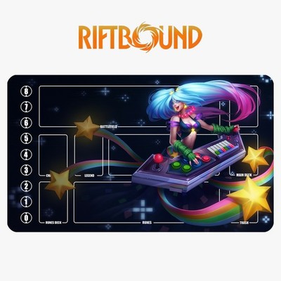 Sona Riftbound League of Legends Playmat+Bag Trading Card Game Mat 22