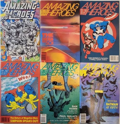 Amazing Heroes Lot (6) #107-167* VF/NM to NM 1986 TMNT, Batman, Cap, High Grade