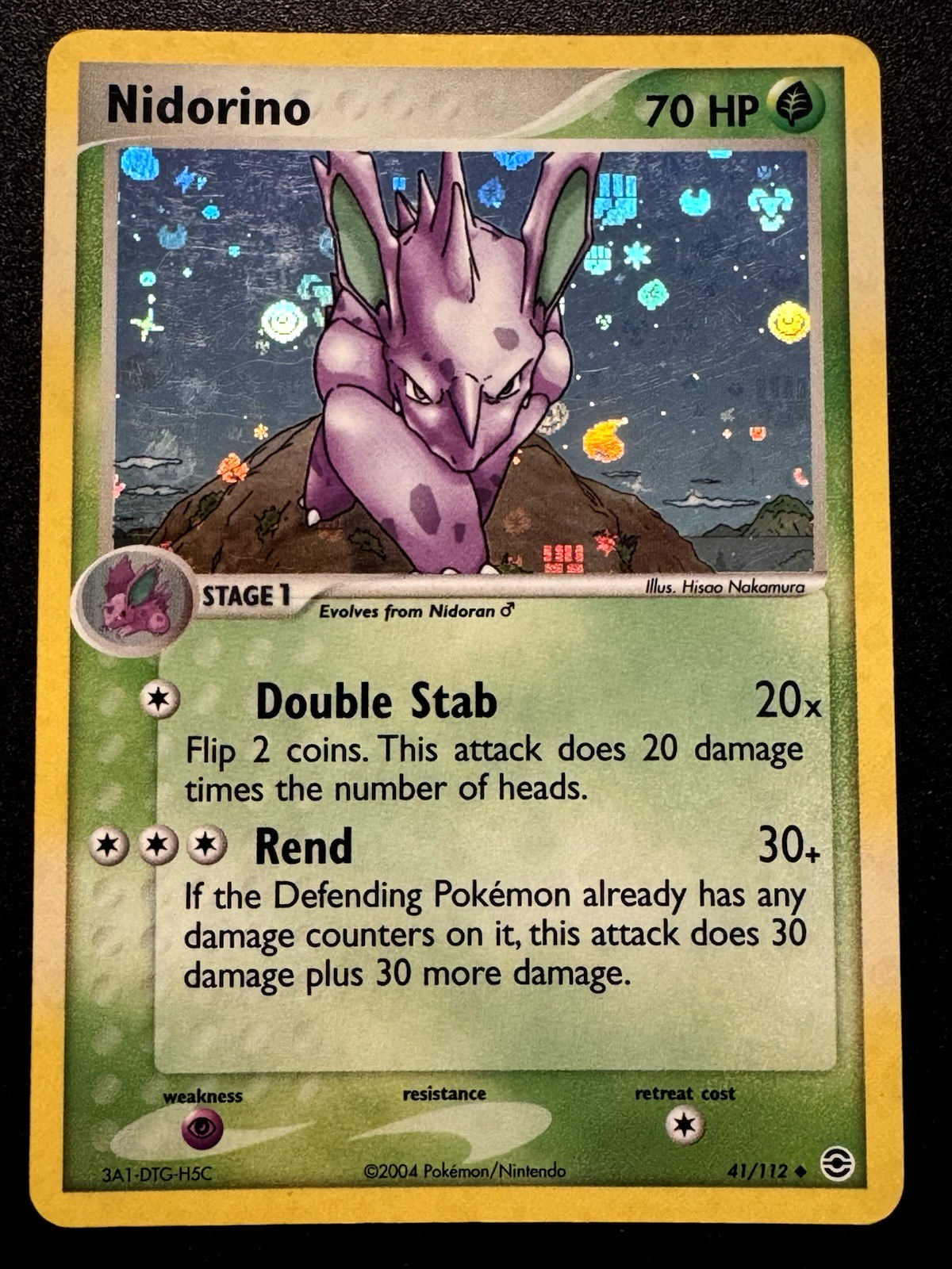 Nidorino 41/112 EX FireRed & LeafGreen Pokemon Card Reverse Holo Foil Rare LP