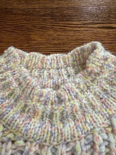 Maglione FILO UNIVERSALE DONNA MULTICOLORE maglia grossa COLLO A CREW TAGLIA S - Foto 2 di 9
