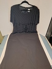R M Richards Evening Dress, Woman's 16W, Black, Polyester Blend, Maxi