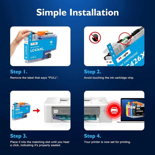 4 x Compatible Ink Brother LC426XL MFC-J4540DW MFC-J4340DW MFC-J4335DW - Afbeelding 4 van 5
