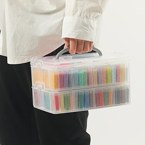2-Tier Diamond Painting Storage Containers Portable 2 layers, 160 Rectangular - Bild 6 von 8