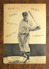 Hank Greenberg & Harry Brecheen 1947 Dell Mini Poster - Tigers / Cardinals