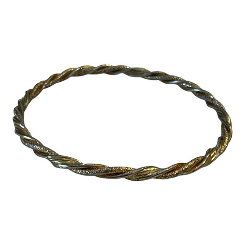 Antique Victorian Silverplate Rope Twist Bangle Bracelet Late 1800s Early 1900s - Picture 3 of 6