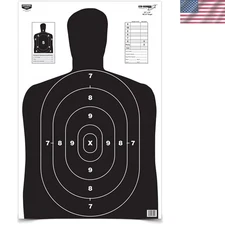 Enhance Shooting Skills: High-Visibility Silhouette Targets - 23x35 Inch, 5 Pack