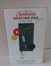 Sunbeam King Size Heating Pad 12 X 24 Green 4 Settings Compact Auto Shut-off Sunbeam King Size Heating Pad 12 X 24 Green 4 Settings Compact Auto Shut-off