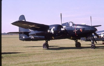 Kodachrome Dia G-RUMT F&-F Tigercat US Navy Duxford 2002 (C33)
