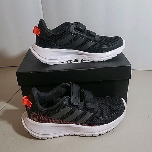 Adidas Tensaur Run C Kids Black and Orange Sneakers Little Boy Size 12K