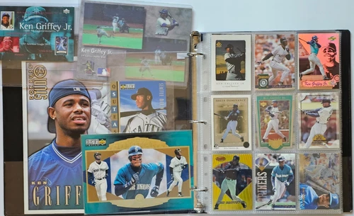 New ListingKen Griffey Jr. 100+ Cards Binder & Jumbo Oversized Cards Upper Deck Topps