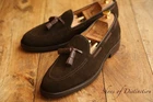 Carmina For Hackett Tasselled Brown Suede Leather Shoes Loafers Mens UK 8