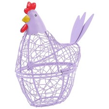 Farmhouse Style Eggs Basket Gathering Chicken Shape Wire Kitchen 16.70 per metre