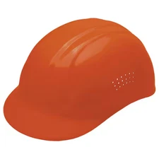 Bump Cap, Front Brim, Polyethylene, Pinlock Suspension, Orange, Fits Hat Size