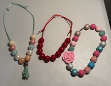 Set of 3 - Colorful Beaded Necklace Set  s for Girls 3