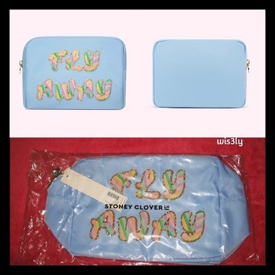 NWT Stoney Clover Lane Periwinkle ''Fly Away'' LARGE Pouch Pre-Sewn $205