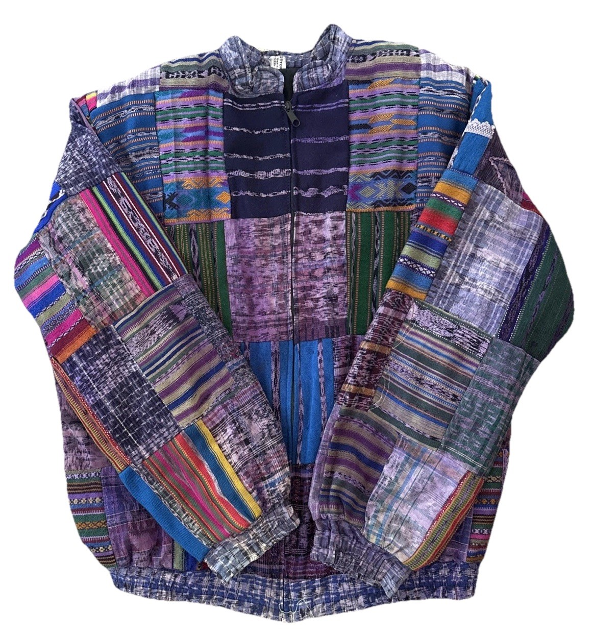 VTG PATCHWORK BOMBER JACKET-Handmade In Guatemala… - image 3