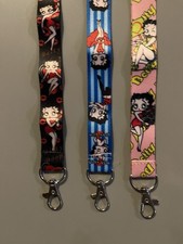 Betty Boop Brand New Lanyards No Tags Black, Blue, Pink Great For ID Card Holder