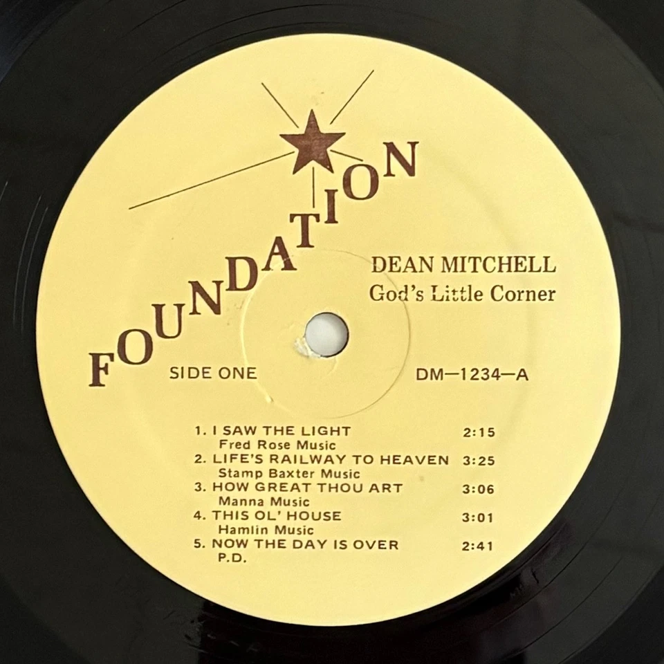 DEAN MITCHELL God's Little Corner, Rare Country Gospel LP Private Label, Alabama - Image 3 of 4