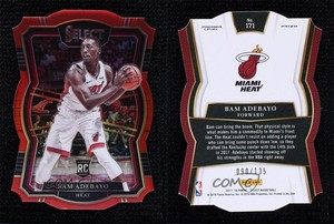 2017-18 Panini Select Premier Level Red Die-Cut Prizm /135 Bam Adebayo Rookie RC