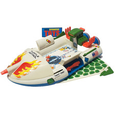 Vtg TMNT MUTA-RAFT vehicle almost COMPLETE 1992 Playmates missing windshield