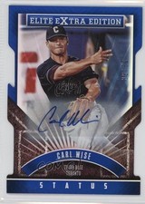 2015 Elite Extra Edition Status Blue Die-Cut Prospects 36/50 Carl Wise Auto 0b2