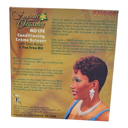 Smooth Organics NO-LYE Conditioning Créme Relaxer With Shea Butter ( Super ) - Picture 2 of 4