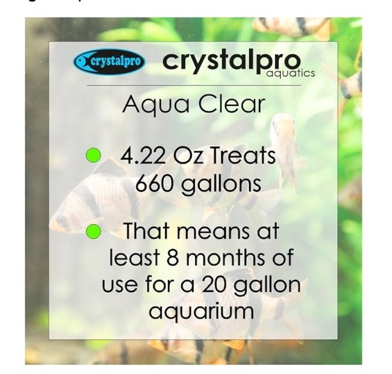 Water Clarifier for Fish Tank 4.22 Oz - Aqua Clear Treats 660 Gallons