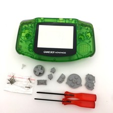 Clear Green Full Housing Shell Case Buttons Lens for Gameboy Advance GBA Console