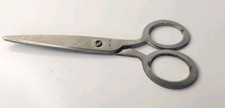 Vintage Metal Flat Handle Children's School Scissors Blunt Tip Made in Taiwan