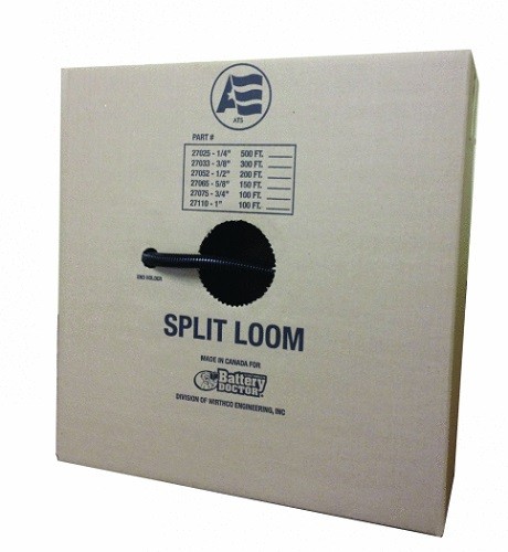 WIRTHCO ENGINEERING Inc 27110 Split Loom 1" Black 100' Roll