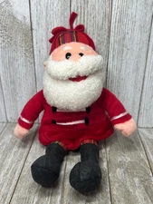1999 Stuffins Santa Claus, Plaid and Red, Rudolph the Red Nosed Reindeer