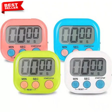 Magnetic LCD Digital Timer Kitchen Cooking Timer Loud Alarm Battery Excluded UK