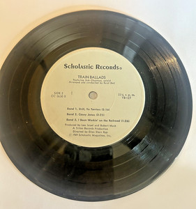 Vintage RAILROAD TRAIN BALLADS 33 1/3 Scholastic Record: Several Songs