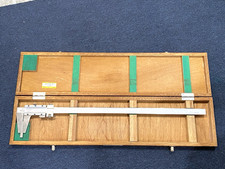 MITUTOYO 24" PINZA VERNIER INOX + ESTUCHE MADERA ORIGINAL 160-102